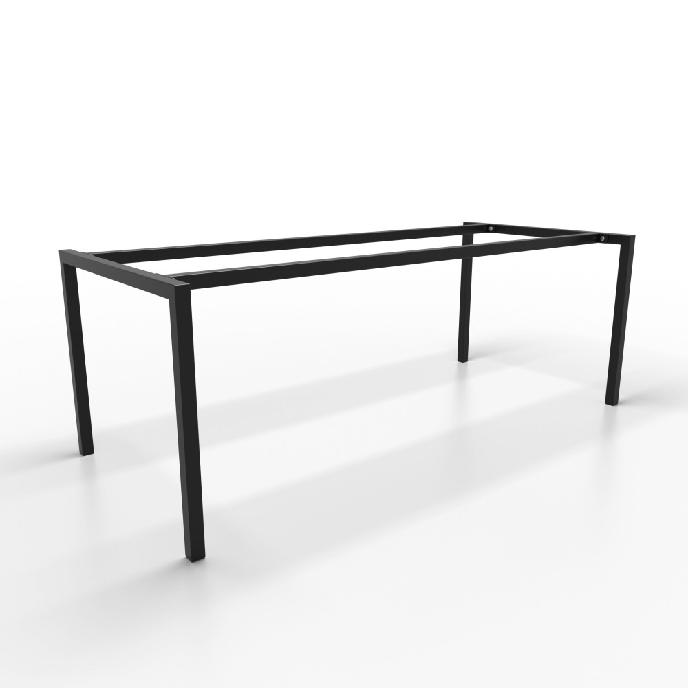 Table frame with square tube and double connecting bar - U Shaped - UA2B4040