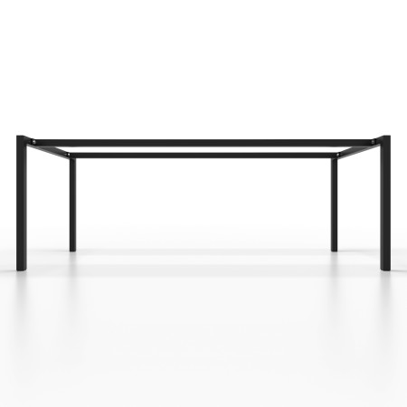 Gambe per tavolo in metallo con doppia barra centrale piedi a forma di U quadro UA2B4040