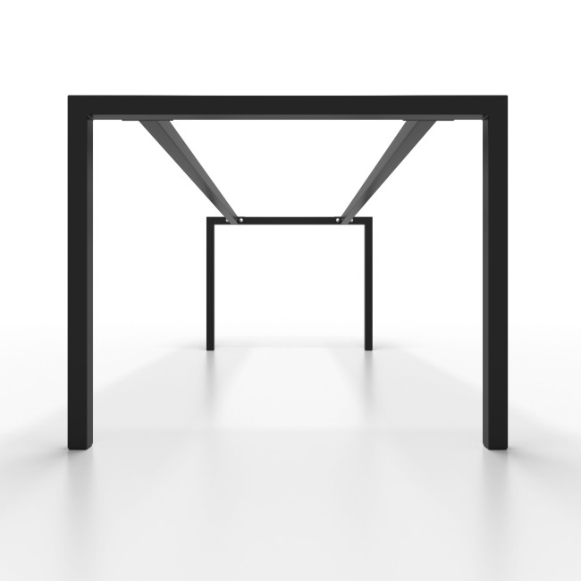 Table frame with square tube and double connecting bar - U Shaped - UA2B4040