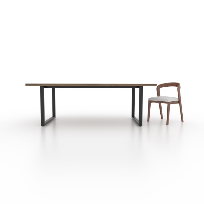 Metal table frame legs with double crossbar - U shaped | U2B6040 | Taormina Design
