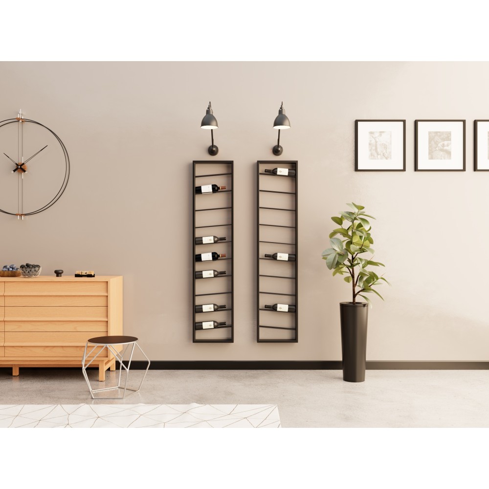 Portabottiglie di vino per 10 bottiglie, salva spazio e dal design elegante