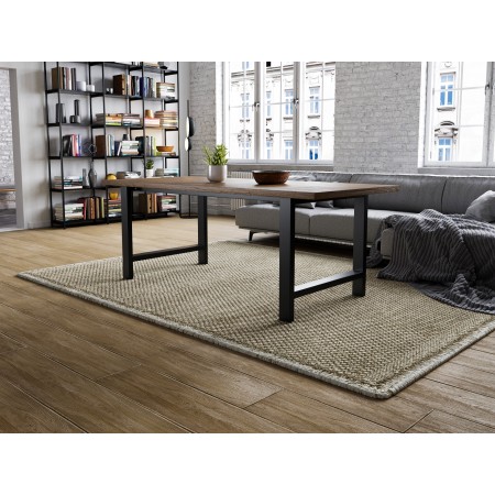 Pieds de table en H avec 2 barres, idéals pour intérieurs contemporains