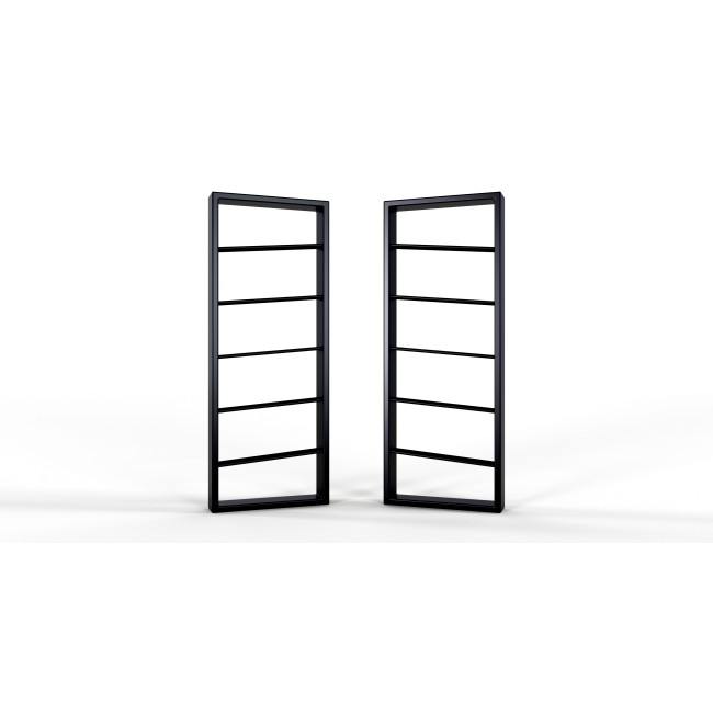 Industrial-style iron wine racks