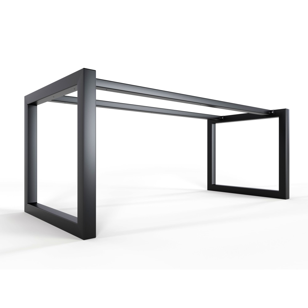 Metal table legs frame with central bar- O shaped -  Stabilité Supérieure & Design Élégant - U2B6060 | Taormina Design