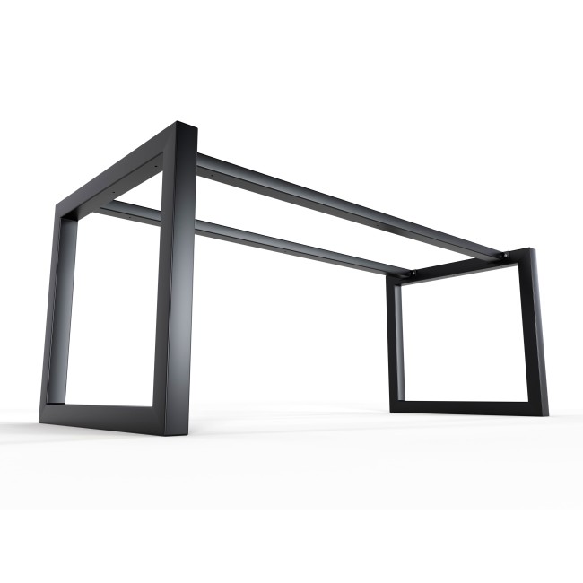 Metal table legs frame with central bar- O shaped -  Stabilité Supérieure & Design Élégant - U2B6060 | Taormina Design