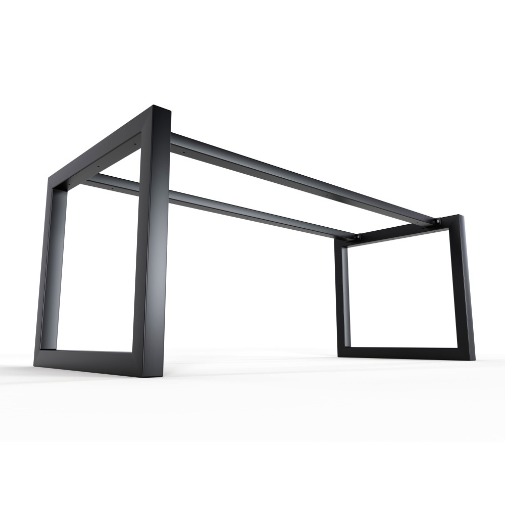 Metal table legs frame with central bar- O shaped -  Stabilité Supérieure & Design Élégant - U2B6060 | Taormina Design