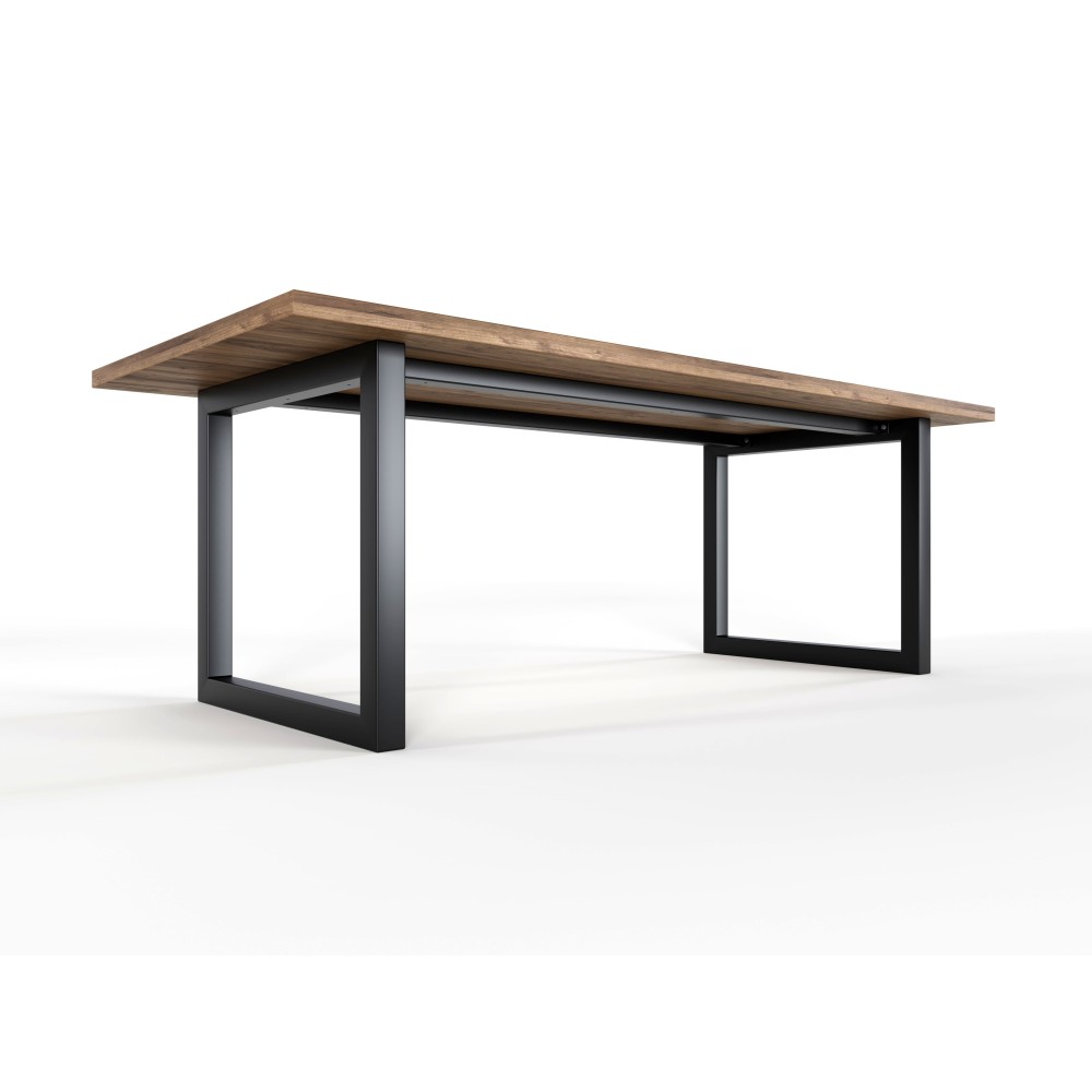 Metal table legs frame with central bar- O shaped -  Stabilité Supérieure & Design Élégant - U2B6060 | Taormina Design