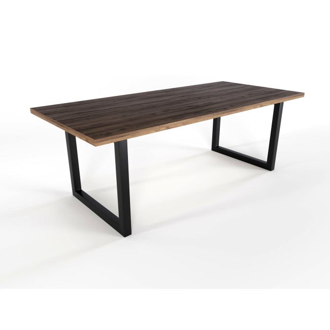 Metal table legs frame with central bar- O shaped -  Stabilité Supérieure & Design Élégant - U2B6060 | Taormina Design