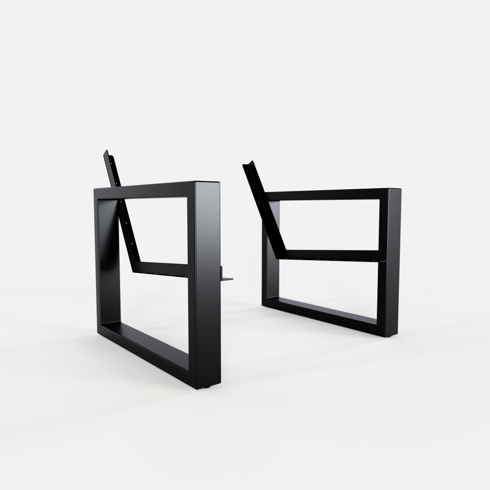 Kit de pieds en métal pour canapé, banc ou banquette, style industriel élégant