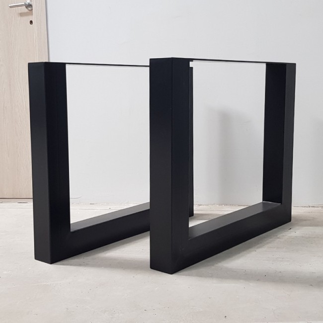 2x Metal table legs - U shaped - UP100100