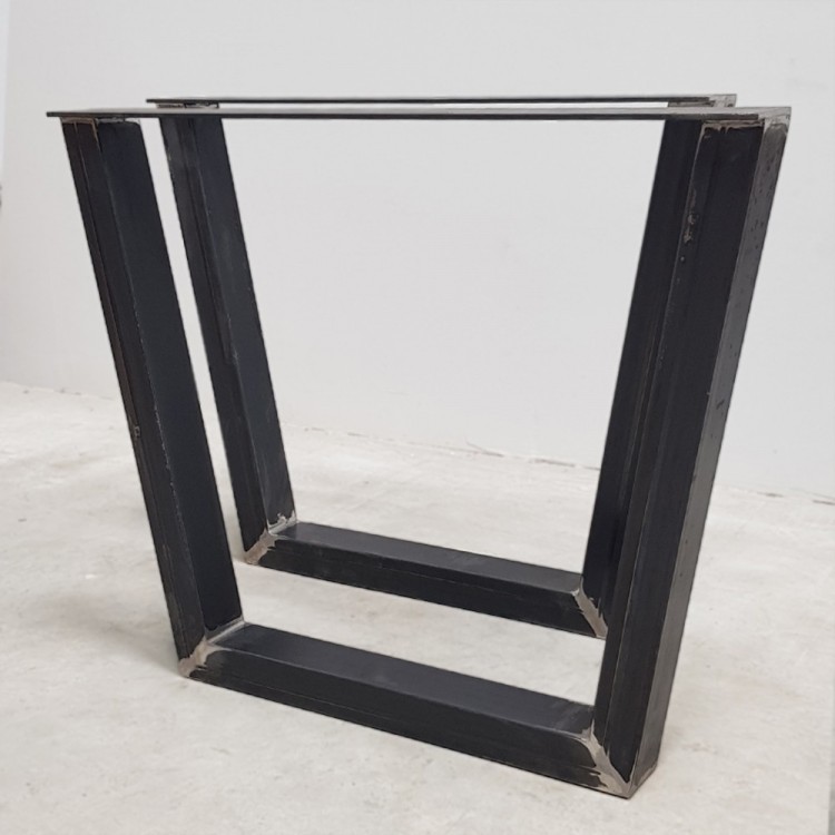 2x Pieds de table en métal  en forme de trapèze - TRIN8060