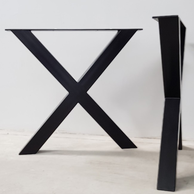 2 x Metal table legs, X Shaped  X8080