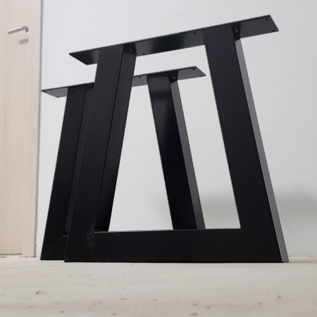 2x Pieds de table en métal  en forme de trapèze -TR100100