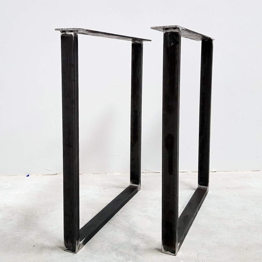 2x Piedi tavolo gambe a forma di U Pieds de table metal table Steel legs 