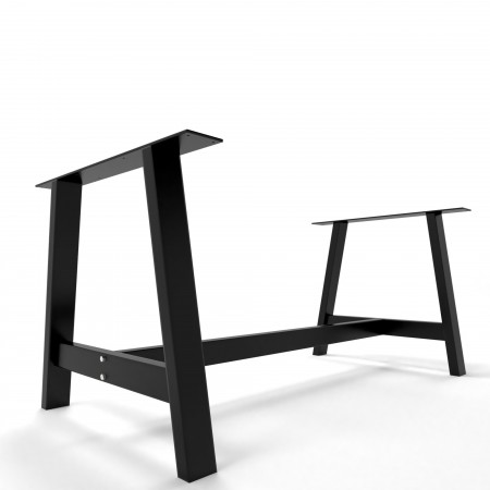 Gambe per tavolo in metallo con barra centrale, piedi a forma di A  AB2-8040