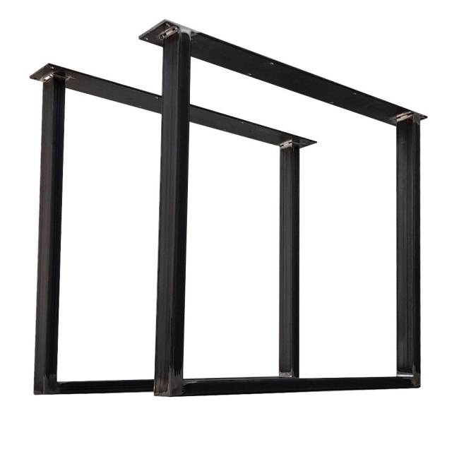 Pieds de table slim noirs, style industriel, parfaits pour espaces ouverts