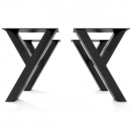 4x Pieds de table en métal - en forme de Y- Y8080