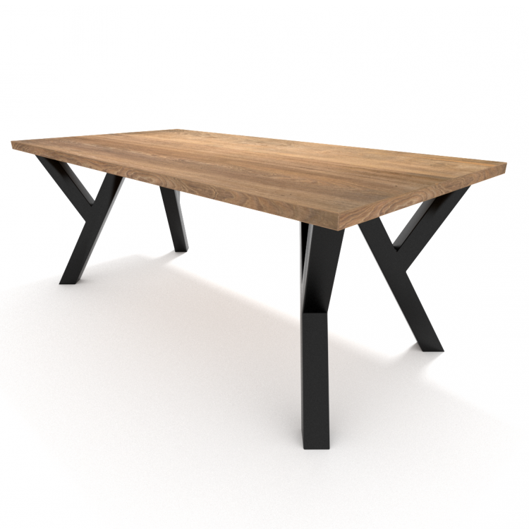 4x Pieds de table en métal - en forme de Y- Y8080
