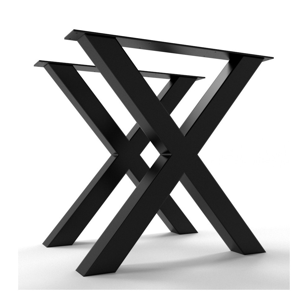 2 x Metal table legs, X Shaped  X8080