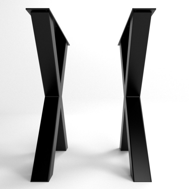 2 x Metal table legs, X Shaped  X8080