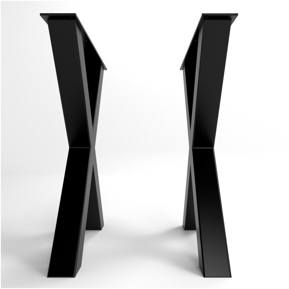 2 x Metal table legs, X Shaped  X8080