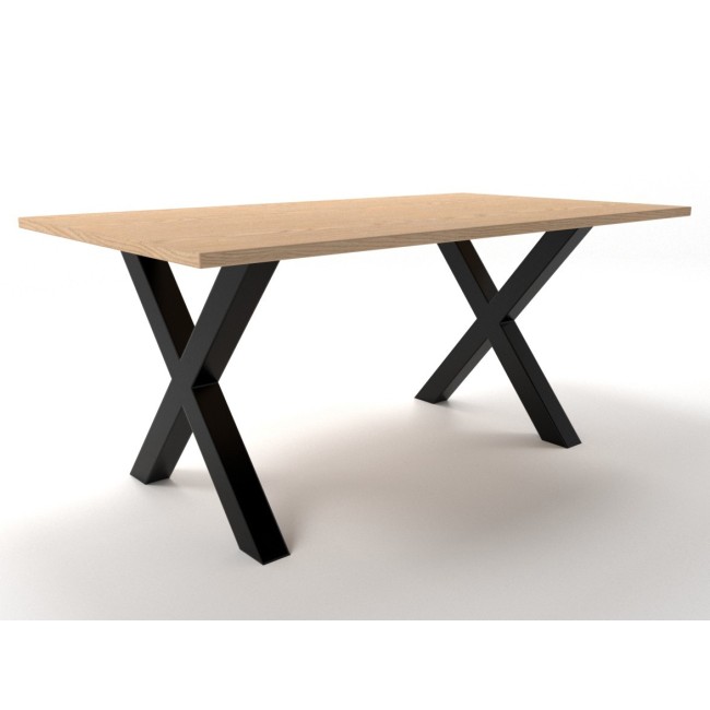 2x Pieds de table en métal  en forme de croix X -X8080