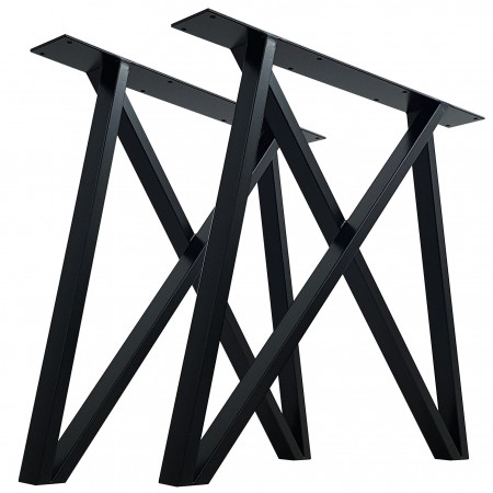 2x Pieds de table en métal en forme de M -M5025