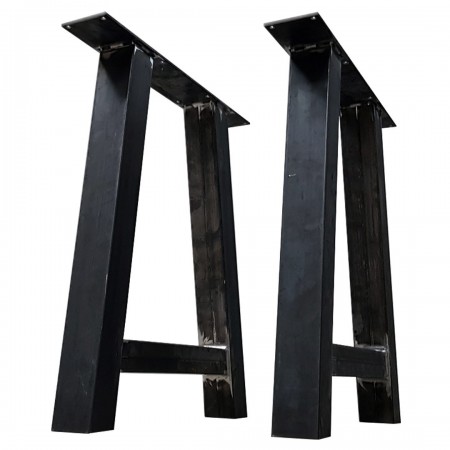 2x Metal table legs - A shaped - A8080