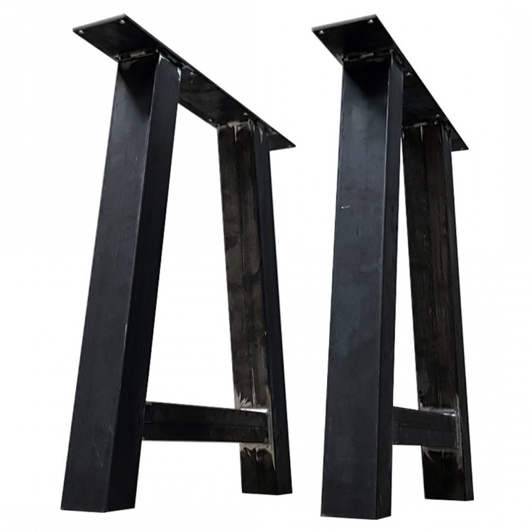 2x Metal table legs - A shaped - A8080