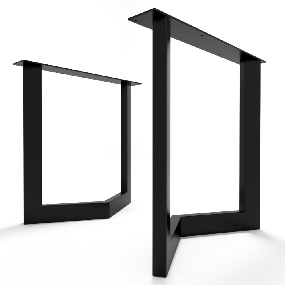 2x Pieds de table en métal - en forme de V -V8040 | Taormina Design