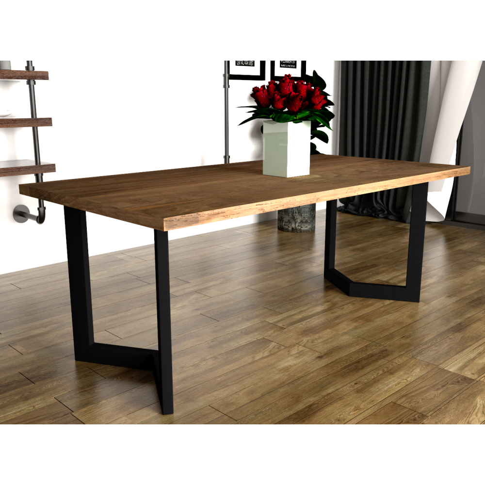 2x Pieds de table en métal - en forme de V -V8040 | Taormina Design