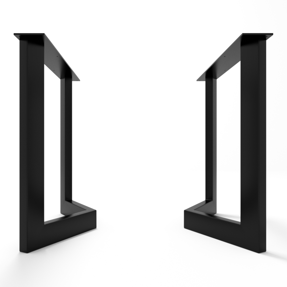 2x Pieds de table en métal - en forme de V -V8040 | Taormina Design