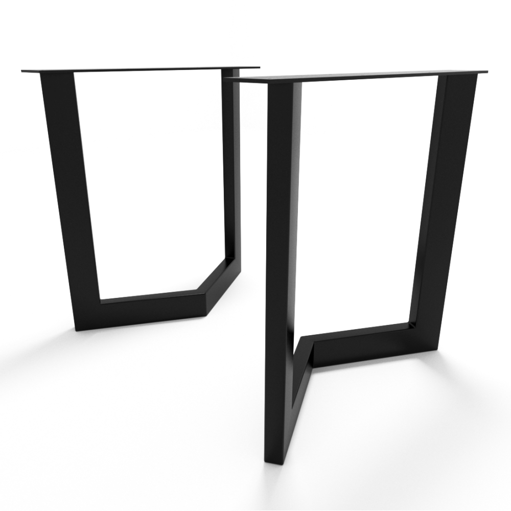 2x Pieds de table en métal - en forme de V -V8040 | Taormina Design