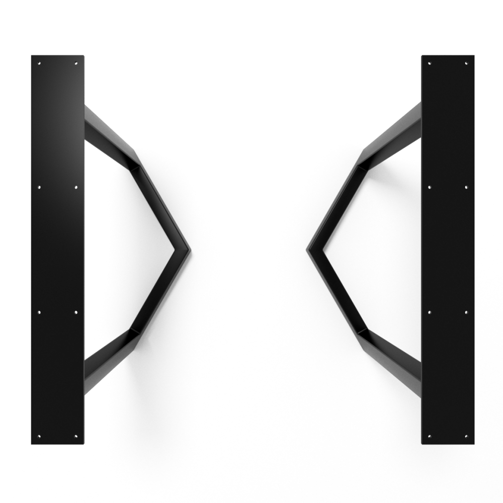 2x Metal table legs - V shaped- V8040 | Taormina Design