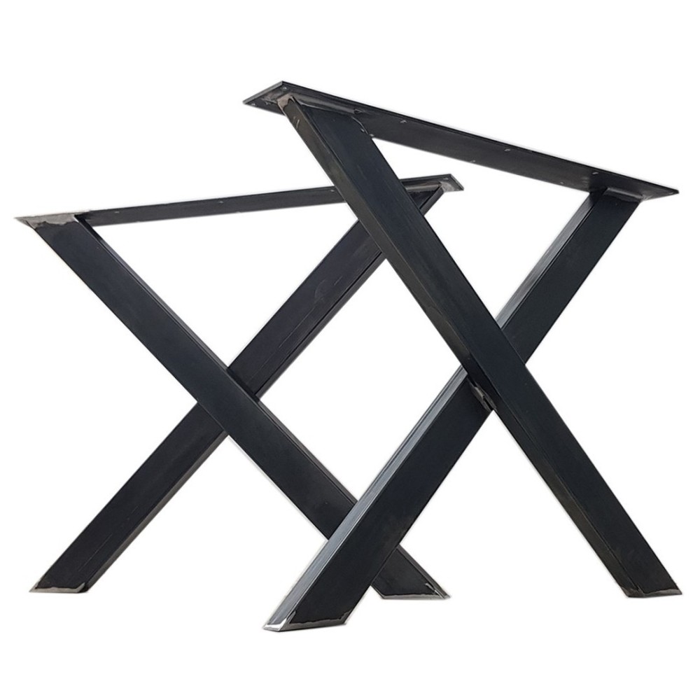 2 x Metal table legs, X Shaped -  XS8040