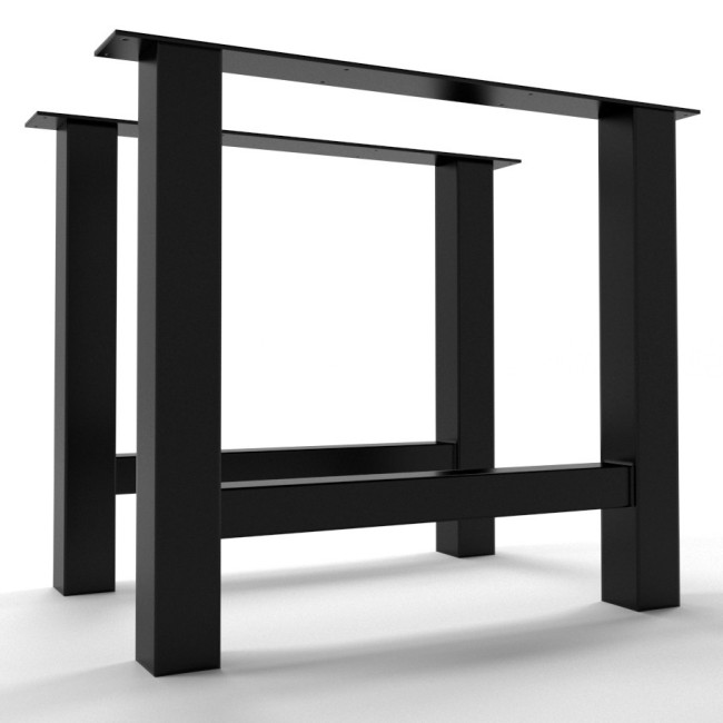 2x Metal table legs - H shaped - HD8080