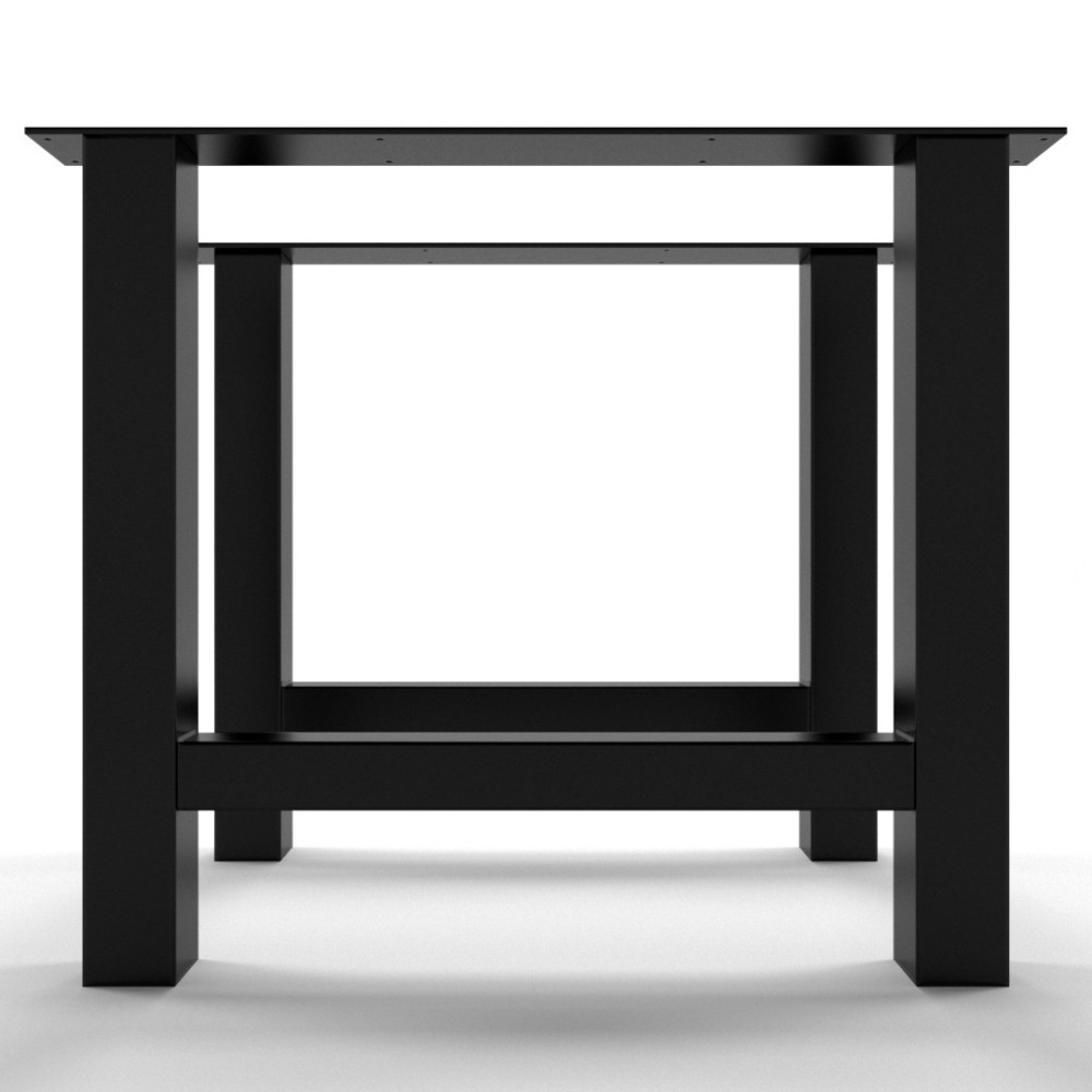 2x Pieds de table en métal - en forme de H - HD8080