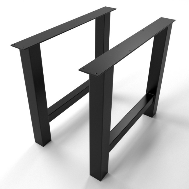 2x Metal table legs - H shaped - HD8080