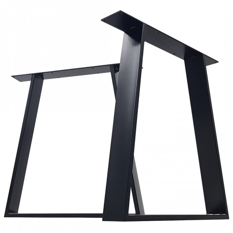 2x Pieds de table en métal  en forme de trapèze - TR10020