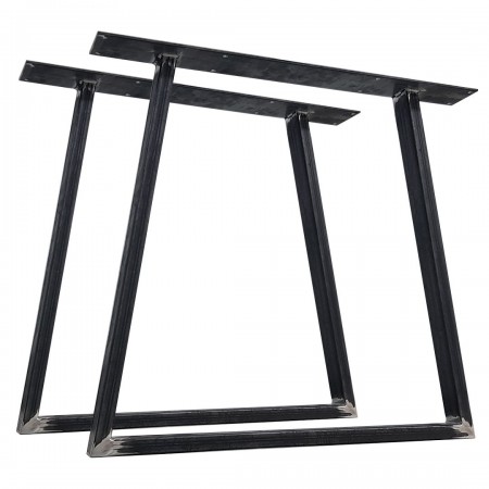 2x Metal table legs - trapezoid shaped - TR6030