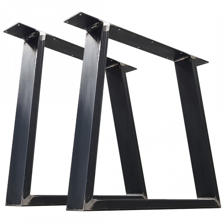 2x Pieds de table en métal - en forme de trapèze - TR10040