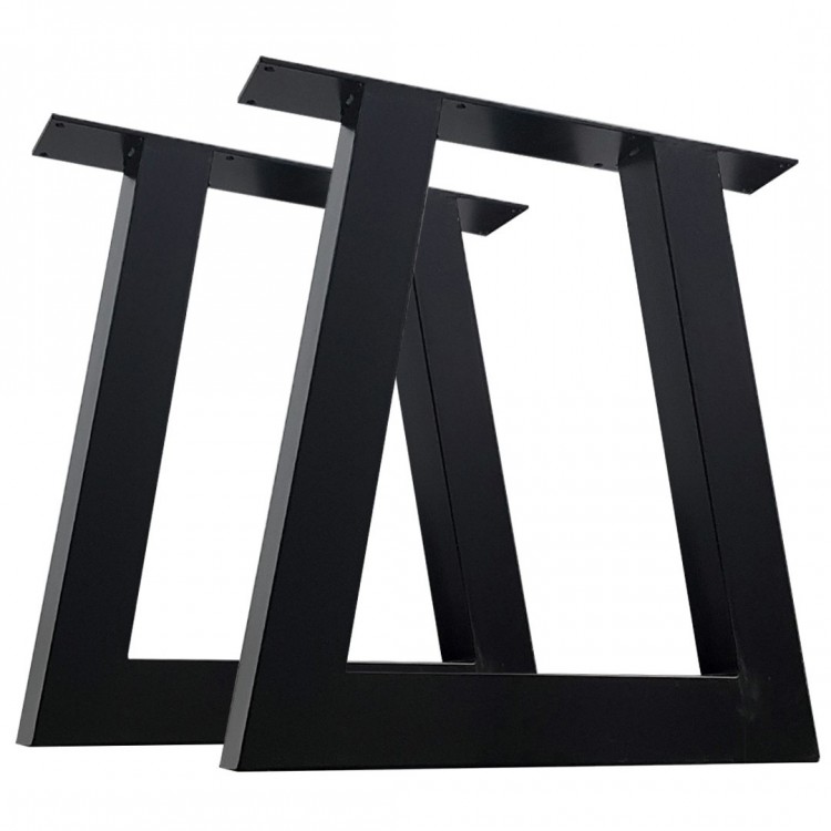 2x Pieds de table en métal  en forme de trapèze -TR100100