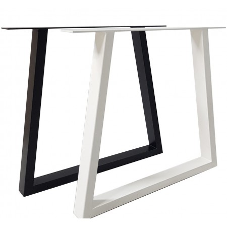 2x Pieds de table en métal - en forme de trapèze - TR8040
