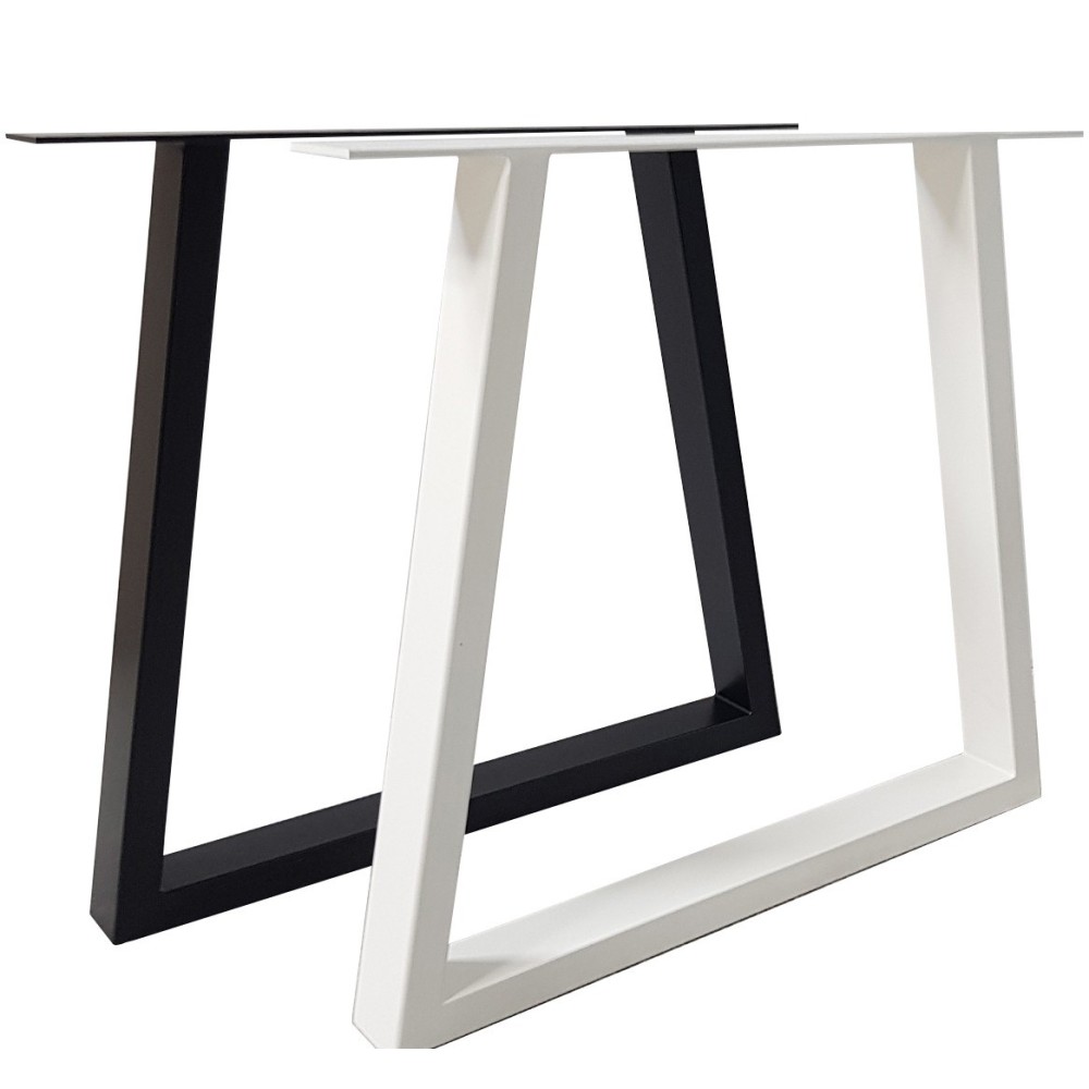 2x Pieds de table en métal - en forme de trapèze - TR8040 | Taormina Design