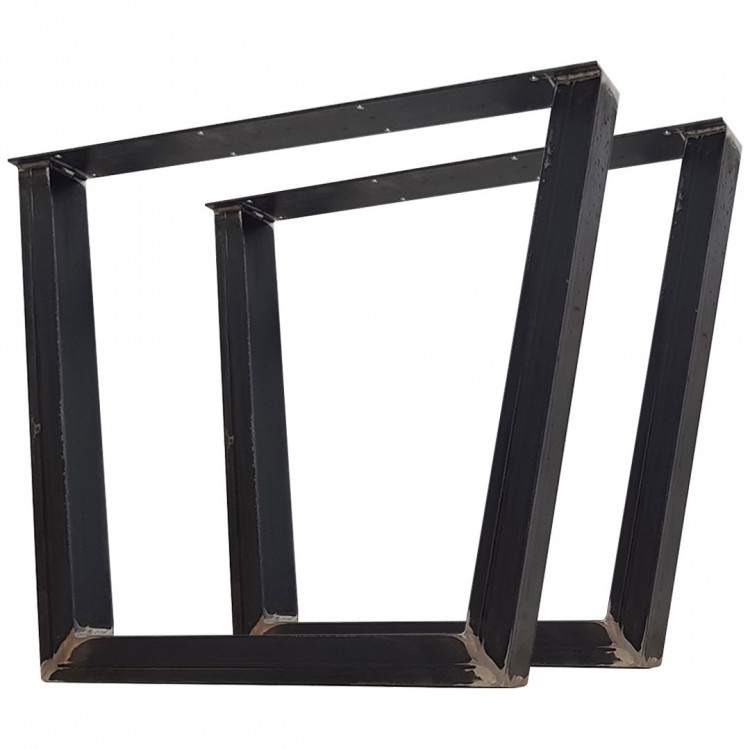 2x Pieds de table en métal  en forme de trapèze - TRIN8060