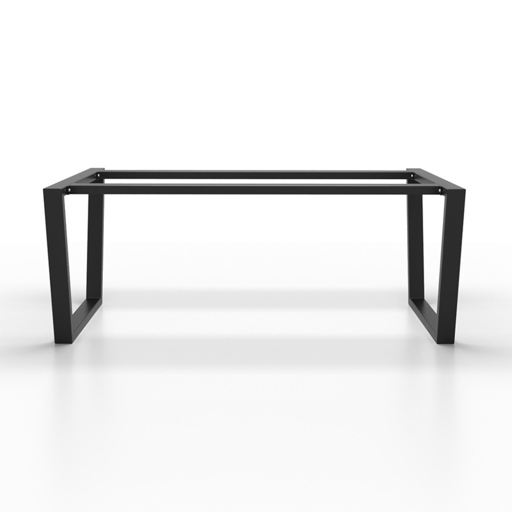 2x Pieds de table en métal avec double barre centrale - en forme de trapèze -TRIN2B8040 | Taormina Design