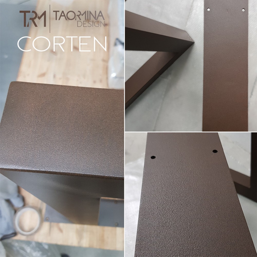4x Pieds de table en métal - en forme de V- VI8020 | Taormina Design