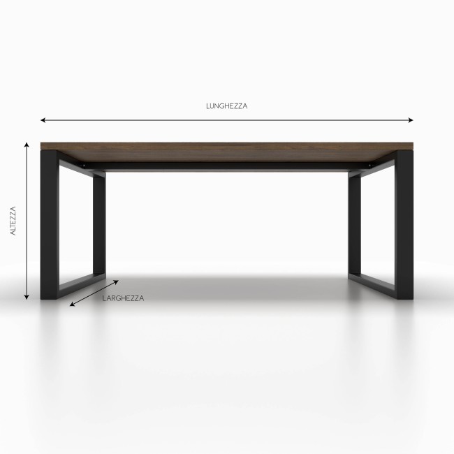Pieds de bureau en fer en U avec barre centrale, solides et pratiques