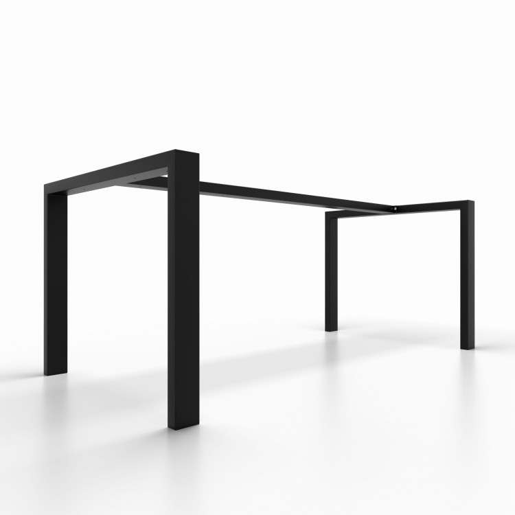 Gambe per tavolo in metallo con barra centrale, piedi a forma di U UAB8040