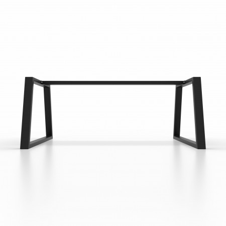 2x Pieds de table en métal avec barre centrale - en forme de trapèze - TRB8040
